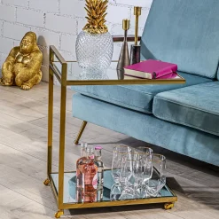 KARE Wasserglas Diamond Gold Rim Clearance