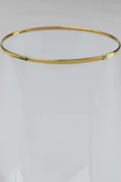 KARE Wasserglas Diamond Gold Rim Clearance