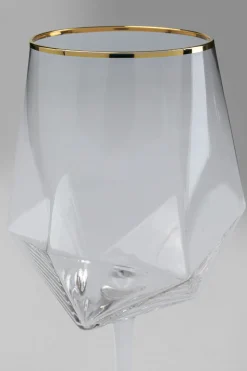 KARE Weinglas Diamond Gold Rim Best