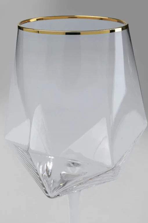 KARE Weinglas Diamond Gold Rim Best