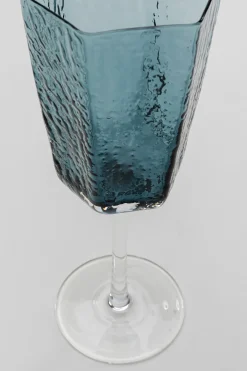 KARE Weißweinglas Cascata Blau New