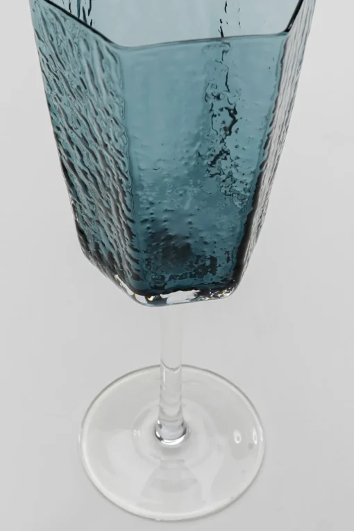 KARE Weißweinglas Cascata Blau New